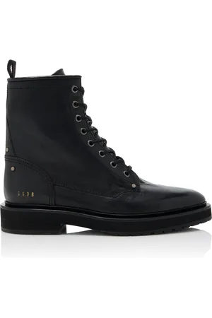 Golden Goose Combat Leather Boots - - IT 36 - Moda Operandi