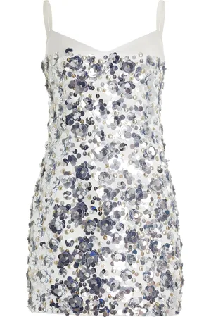 MONIQUE LHUILLIER Embroidered Mini Dress - - US 2 - Moda Operandi