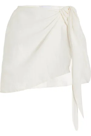 ANEMOS The Wrap Linen-Blend Mini Skirt - - XL - Moda Operandi