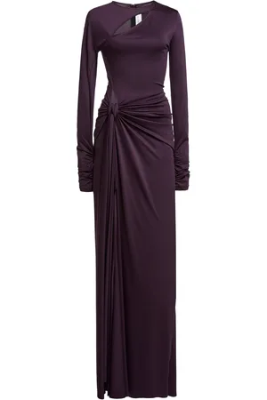 Victoria Beckham Tie-Detailed Cutout Gown - - UK 14 - Moda Operandi