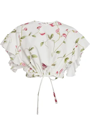 Giambattista Valli Ruffled Cotton Poplin Top - - IT 38 - Moda Operandi