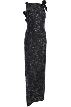 COPERNI Crystal-Embellished Asymmetric Flower Gown - - S - Moda Operandi
