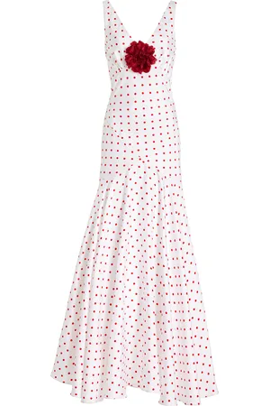 RODARTE Polka-Dot Silk-Twill Maxi Dress - - US 0 - Moda Operandi