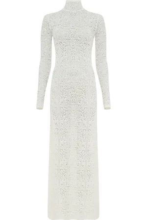 GABRIELA HEARST Lethe Wool-Silk Lace Maxi Dress - - S - Moda Operandi