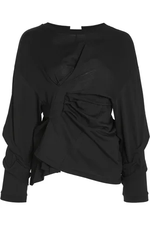 A.W.A.K.E. MODE Organic Cotton Open-Back Knotted Jersey Top - - S - Moda Operandi