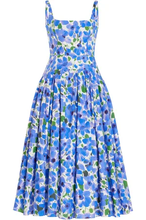 Carolina Herrera Stretch-Cotton Midi Dress - - US 0 - Moda Operandi