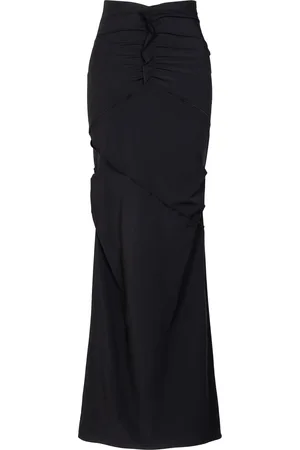 Paris Georgia Minimal Ruffled Stretch Maxi Skirt - - XS - Moda Operandi