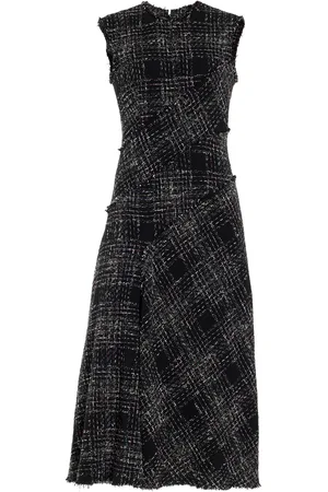 Erdem Tweed Midi Dress - - UK 16 - Moda Operandi