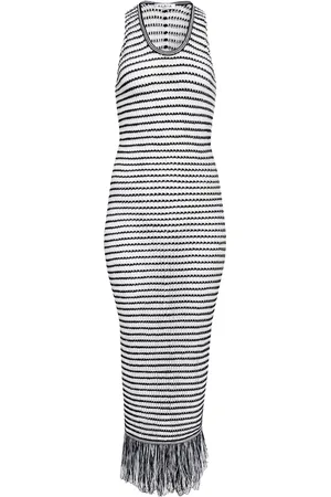 Alaïa Fringed Knit Midi Dress - - FR 40 - Moda Operandi