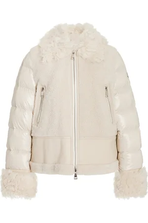 Moncler Gaillands Shearling-Trimmed Leather Down Jacket - - 2 - Moda Operandi
