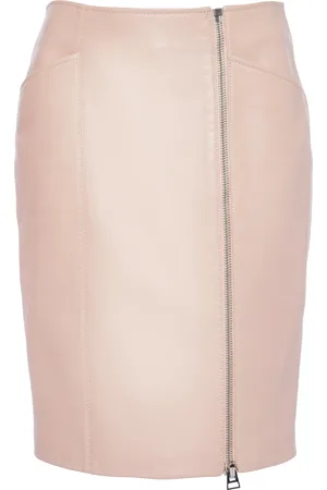 Tom Ford Zipper-Detailed Leather Knee-Length Skirt - - IT 38 - Moda Operandi