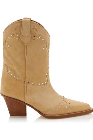 PARIS TEXAS Janice Studded Suede Western Boots - - IT 36 - Moda Operandi