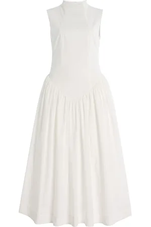 De La Vali Lusiva Cotton Midi Dress - - UK 6 - Moda Operandi