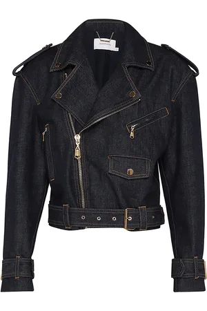 ZIMMERMANN Crush Denim Biker Jacket - - 0 - Moda Operandi