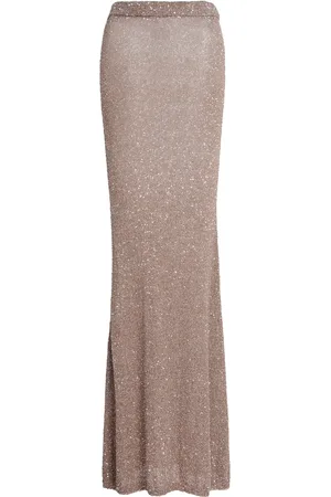 Balenciaga Sequined Knit Maxi Skirt - - XS - Moda Operandi