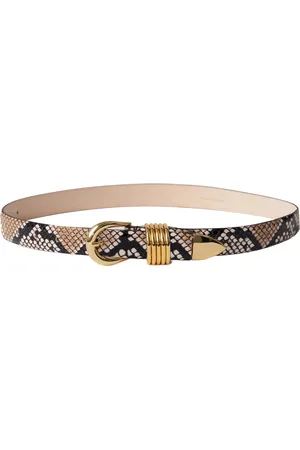 DEHANCHE Hollyhock Snake-Effect Leather Belt - - M - Moda Operandi