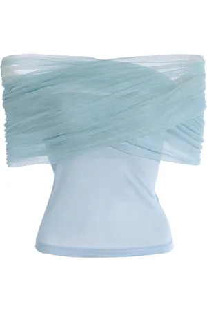 CHRISTOPHER ESBER Crossed Stretch-Tulle Knit Top - - AU 6 - Moda Operandi