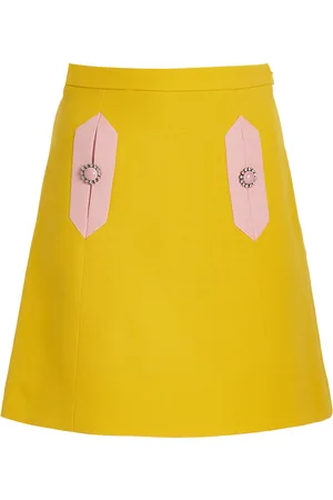 VALENTINO GARAVANI Wool-Silk Crepe Mini Skirt - - IT 40 - Moda Operandi