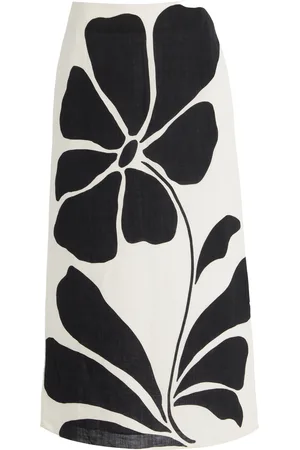 Cala De La Cruz Tua Linen Midi Skirt - - XS - Moda Operandi