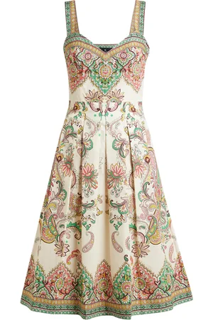 Etro Printed Cotton Midi Dress - - IT 42 - Moda Operandi