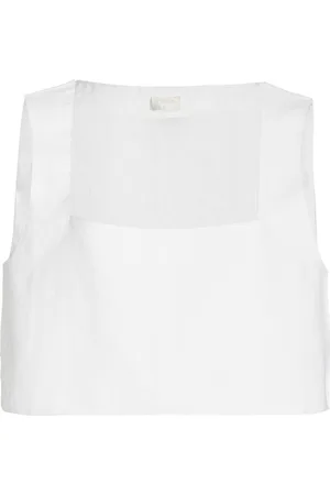 POSSE Exclusive Alice Linen Crop Top - - L - Moda Operandi