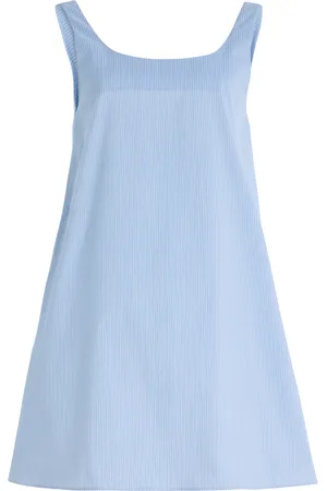 K.NGSLEY Apollo Draped-Back Striped Cotton Poplin Mini Dress - - FR 38 - Moda Operandi
