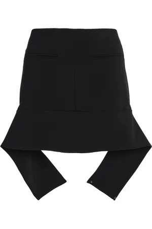 Courrèges Reversed Belt Crepe Mini Skirt - - FR 36 - Moda Operandi