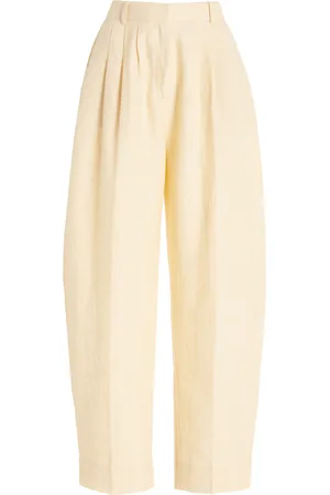 POSSE Rio Pleated Linen Tapered Pants - - XS - Moda Operandi