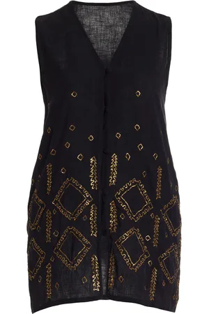 All That Remains Cleo Embroidered Silk Vest - - AU 6 - Moda Operandi
