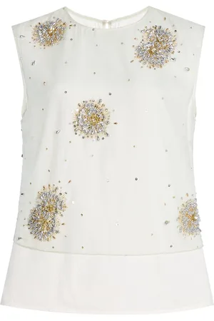 WALES BONNER Triumph Embroidered Silk-Organza Shirt - - IT 42 - Moda Operandi