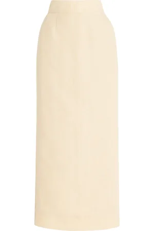 POSSE Exclusive Emma High-Waisted Linen Midi Skirt - - XS - Moda Operandi