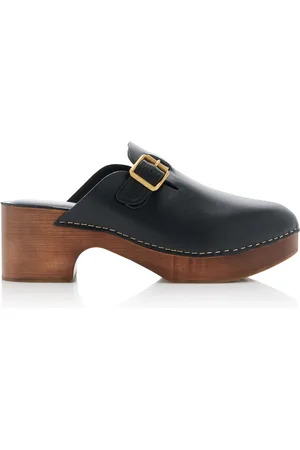 Golden Goose Buckle-Detailed Leather Clogs - - IT 37 - Moda Operandi