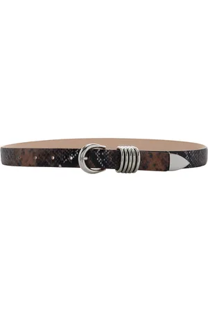 DEHANCHE Hollyhock Snake-Effect Leather Belt - - XS - Moda Operandi
