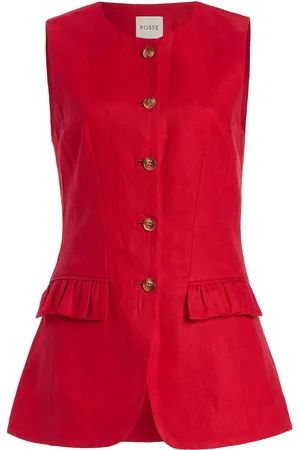 POSSE Matilda Linen Top - - XXS - Moda Operandi