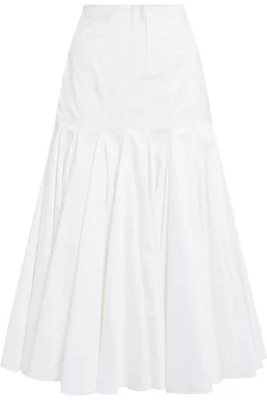 Jacquemus Agave Flared Cotton-Blend Midi Skirt - - FR 34 - Moda Operandi