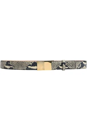 Khaite Elio Snake-Effect Leather Belt - - 70 cm - Moda Operandi