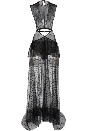 Stella McCartney Cutout Chantilly Lace Maxi Dress - - IT 34 - Moda Operandi