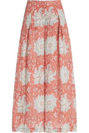 BOTEH De Flore Linen Wide-Leg Pants - - 0 - Moda Operandi