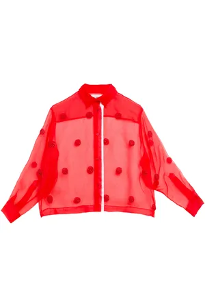 Des Phemmes Beaded Silk-Chiffon Shirt - - IT 38 - Moda Operandi
