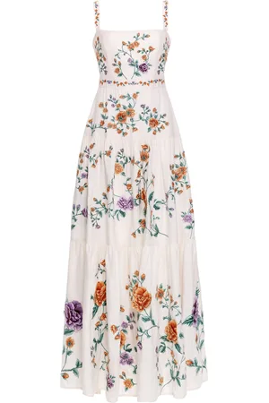 Agua by Agua Bendita Lima Embroidered Linen Maxi Dress - - XS - Moda Operandi