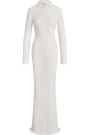 AYA MUSE Helia Asymmetric Knit Cotton Polo Maxi Dress - - XS - Moda Operandi