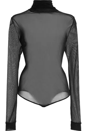 Maison Margiela Sheer Jersey Turtleneck Bodysuit - - IT 38 - Moda Operandi