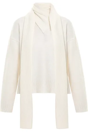Anna October Bruno Scarf-Detailed Knit Sweater - - S - Moda Operandi