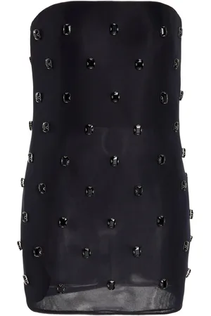 BRANDON MAXWELL The Tilly Embroidered Strapless Mini Dress - - US 0 - Moda Operandi
