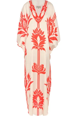 Andres Otalora Bidaee Printed Satin Caftan - - XS - Moda Operandi