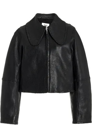 By Malene Birger Rowani Cropped Leather Jacket - - FR 38 - Moda Operandi
