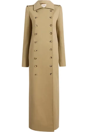 Khaite Mallory Cotton-Nylon Double-Breasted Trench Coat - - US 4 - Moda Operandi