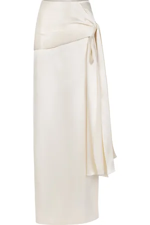 Heirlome Mila Draped Silk Maxi Skirt - - US 8 - Moda Operandi
