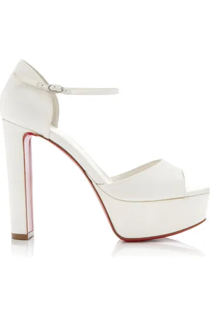 Christian Louboutin Sandaloo 130mm Crepe-Satin Platform Sandals - - IT 36 - Moda Operandi