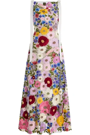 RACHEL GILBERT Nya -Embroidered Tulle Gown - - US 4 - Moda Operandi
